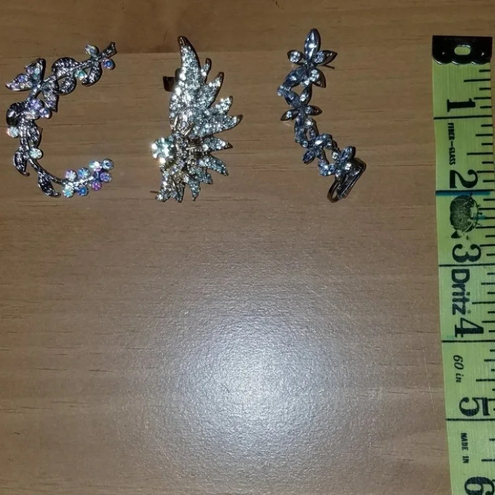 Rhinestone Ear Cuffs 3pc Set - image 4